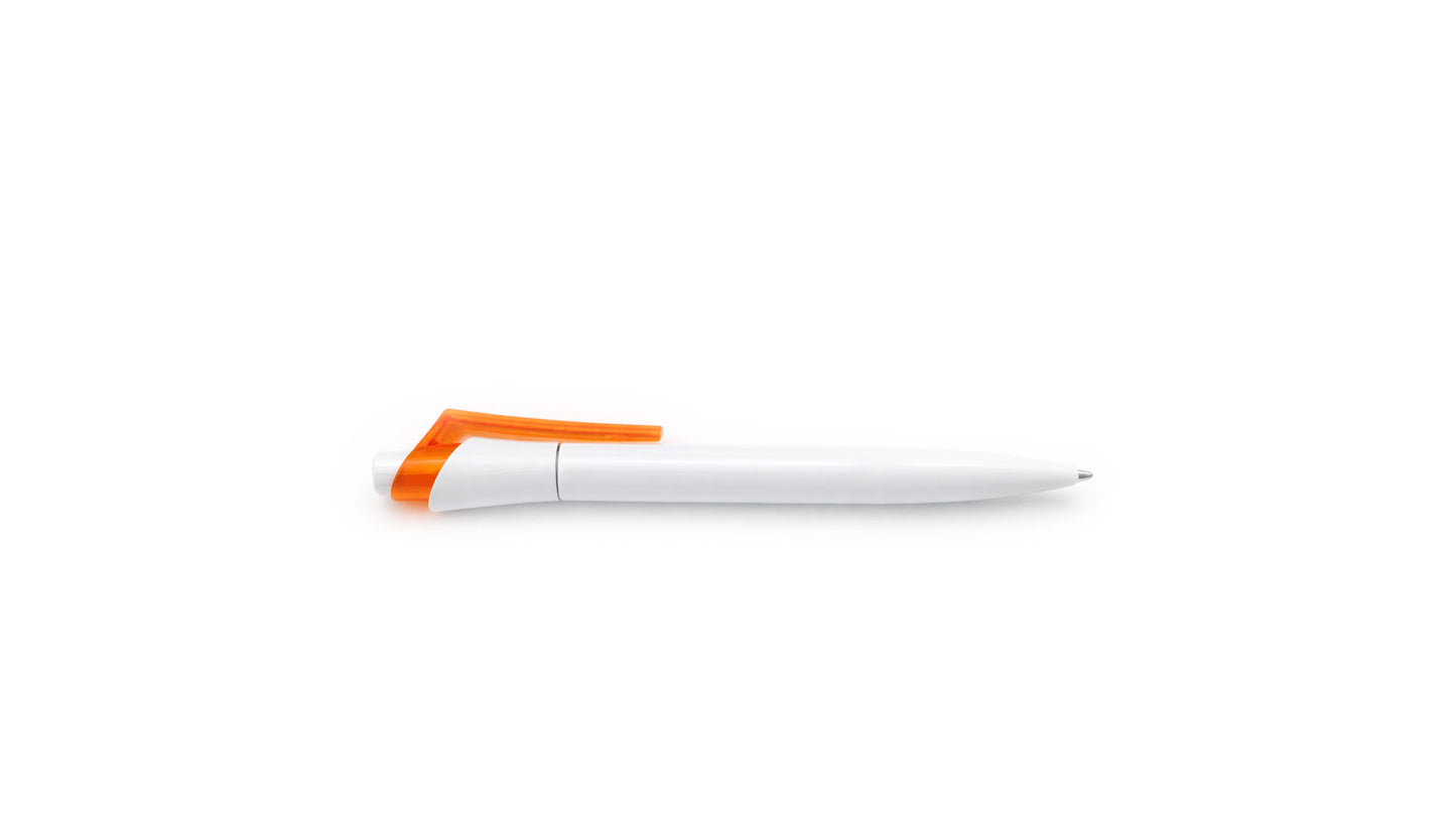 Bolígrafo blanco - naranja  Ref 03